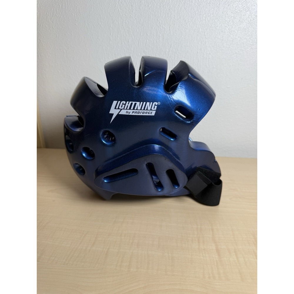 ProForce Lightning Martial Arts Sparring Headgear Blue Medium Taekwondo Karate